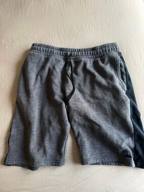 Under Armour Men's Gray Athletic Fleece Shorts with Black Trim